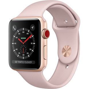 Умные часы Apple Watch Series 3 Cellular 38mm (Gold Aluminum Case with Pink Sand Sport Band)