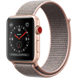 Умные часы Apple Watch Series 3 Cellular 38mm (Gold Aluminum Case with Pink Sand Sport Loop)