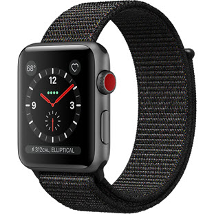 Умные часы Apple Watch Series 3 Cellular 38mm (Space Gray Aluminum Case with Black Sport Loop)
