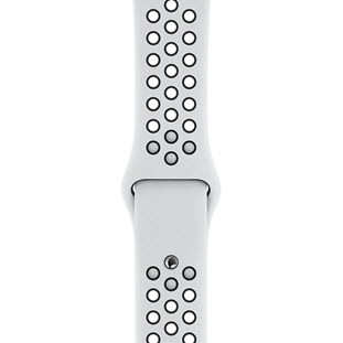Фото товара Apple Watch Series 4 GPS 40mm (Silver Aluminum Case with Pure Platinum/Black Nike Sport Band, MU6H2RU/A)