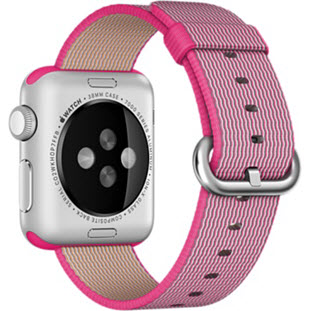 Фото товара Apple Watch Sport 38mm (Silver Aluminum Case with Pink Woven Nylon)