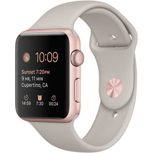 Фото товара Apple Watch Sport 42mm (Rose Gold Aluminum Case with Stone Sport Band)