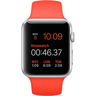 Фото товара Apple Watch Sport 42mm (Silver Aluminum Case with Orange Sport Band)