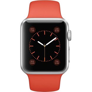 Фото товара Apple Watch Sport 38mm (Silver Aluminum Case with Orange Sport Band)