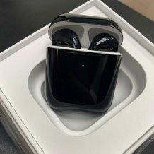 Фото товара Apple AirPods 2 Color (беспроводная зарядка чехла, gloss black)