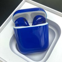Фото товара Apple AirPods 2 Color (беспроводная зарядка чехла, gloss blue)