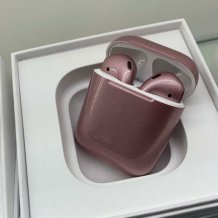 Фото товара Apple AirPods 2 Color (беспроводная зарядка чехла, gloss rose gold)