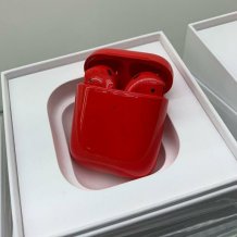 Фото товара Apple AirPods 2 Color (беспроводная зарядка чехла, Premium gloss red)