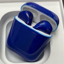 Bluetooth-гарнитура Apple AirPods 2 Color (без беспроводной зарядки чехла, gloss blue)