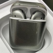 Bluetooth-гарнитура Apple AirPods 2 Color (без беспроводной зарядки чехла, gloss dark silver)