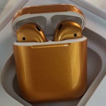 Фото товара Apple AirPods 2 Color (без беспроводной зарядки чехла, gloss gold)