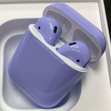 Bluetooth-гарнитура Apple AirPods 2 Color (без беспроводной зарядки чехла, gloss soft light purple)