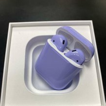 Фото товара Apple AirPods 2 Color (без беспроводной зарядки чехла, gloss soft light purple)
