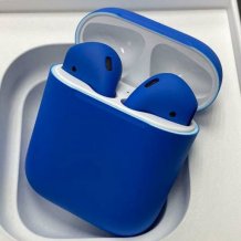 Bluetooth-гарнитура Apple AirPods 2 Color (без беспроводной зарядки чехла, matt blue)