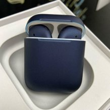 Bluetooth-гарнитура Apple AirPods 2 Color (без беспроводной зарядки чехла, matt dark blue)