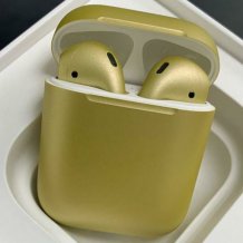 Фото товара Apple AirPods 2 Color (без беспроводной зарядки чехла, matt green yellow)