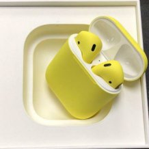 Bluetooth-гарнитура Apple AirPods 2 Color (без беспроводной зарядки чехла, matt lemon)