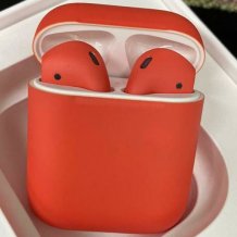 Bluetooth-гарнитура Apple AirPods 2 Color (без беспроводной зарядки чехла, matt peach)