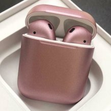 Bluetooth-гарнитура Apple AirPods 2 Color (без беспроводной зарядки чехла, matt rose gold)