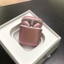 Фото товара Apple AirPods 2 Color (без беспроводной зарядки чехла, matt rose gold)