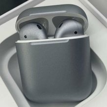 Bluetooth-гарнитура Apple AirPods 2 Color (без беспроводной зарядки чехла, matt silver)