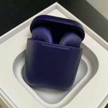 Фото товара Apple AirPods 2 Color (без беспроводной зарядки чехла, Premium matt dark blue)