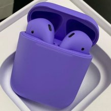 Bluetooth-гарнитура Apple AirPods 2 Color (без беспроводной зарядки чехла, Premium matt light purple)