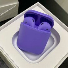 Фото товара Apple AirPods 2 Color (без беспроводной зарядки чехла, Premium matt light purple)