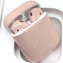 Bluetooth-гарнитура Apple AirPods 2 Color (без беспроводной зарядки чехла, gloss vanilla)