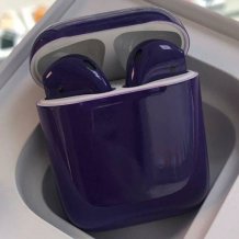 Bluetooth-гарнитура Apple AirPods 2 Color (без беспроводной зарядки чехла, gloss violet)