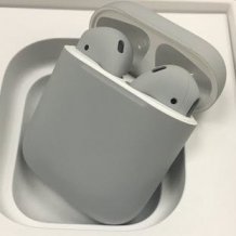 Фото товара Apple AirPods 2 Color (без беспроводной зарядки чехла, matt light grey)