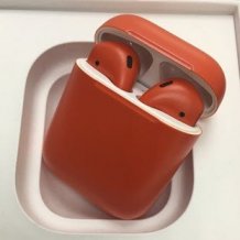 Фото товара Apple AirPods 2 Color (без беспроводной зарядки чехла, matt orange)