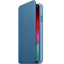 Фото товара Apple Leather Folio для iPhone XS Max (cape cod blue, MRX52ZM/A)