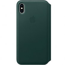 Фото товара Apple Leather Folio для iPhone XS Max (forest green, MRX42ZM/A)