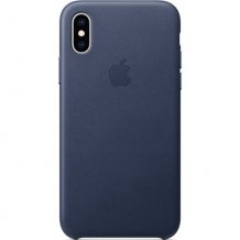 Фото товара Apple Leather Case для iPhone XS (midnight blue, MRWN2ZM/A)
