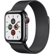 Фото товара Apple Watch Series 5 GPS + Cellular 44mm (Space Black Stainless Steel Case with Space Black Milanese Loop)