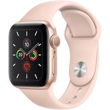 Фото товара Apple Watch Series 5 GPS 44mm (Gold Aluminium Case with Pink Sand Sport Band)