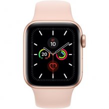 Фото товара Apple Watch Series 5 GPS 44mm (Gold Aluminium Case with Pink Sand Sport Band)