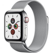 Фото товара Apple Watch Series 5 GPS + Cellular 40mm (Stainless Steel Case with Silver Milanese Loop)