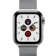 Фото товара Apple Watch Series 5 GPS + Cellular 40mm (Stainless Steel Case with Silver Milanese Loop)