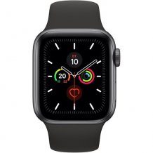 Фото товара Apple Watch Series 5 GPS 44mm (Space Gray Aluminium Case with Black Sport Band, MWVF2RU/A)