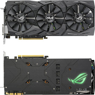 Фото товара ASUS GeForce GTX 1080 Ti 1569MHz PCI-E 3.0 11264MB 11010MHz 352 bit DVI 2xHDMI HDCP Strix OC Gaming