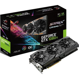 Фото товара ASUS GeForce GTX 1080 Ti 1569MHz PCI-E 3.0 11264MB 11010MHz 352 bit DVI 2xHDMI HDCP Strix OC Gaming