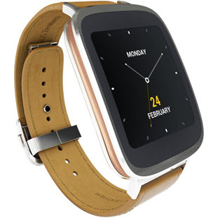 Умные часы Asus ZenWatch WI500Q (black silver case brown)