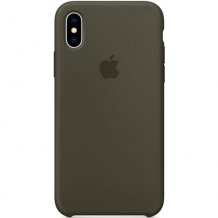 Чехол Case Silicone для iPhone X/Xs (dark olive)