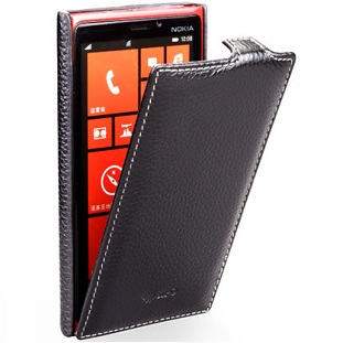 Чехол Sipo V-Series кожаный флип для Nokia Lumia 925 (черный)