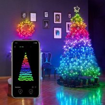 Фото товара LED Twinkly Strings Special edition (Multicolor + White edition) - 250 шт. (20 м) RGB + W + BT + Wi-Fi (TWS250SPP-BEU) Generation II (черный провод)