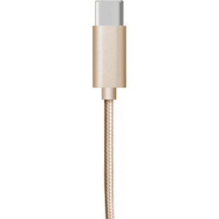 Фото товара Deppa Alum USB Type-C - USB Type-C (1.2м, нейлоновая оплетка, золото)