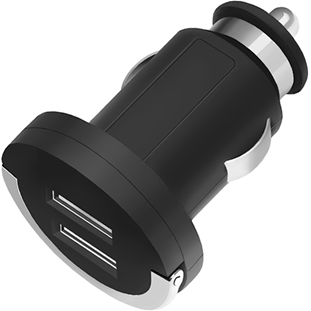 Зарядное устройство Deppa АЗУ 2 USB 3.4А, Ultra (черный)