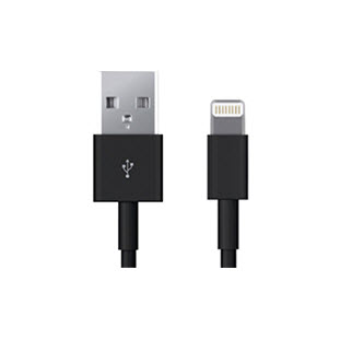 Фото товара Deppa АЗУ USB 1А, дата-кабель 8-pin для Apple, Ultra MFI (черный)